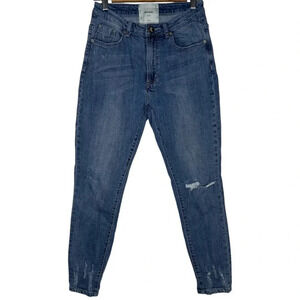 One Teaspoon High Waist Freebird II Stretch Fitted Leg Distressed Jeans  Size 28
